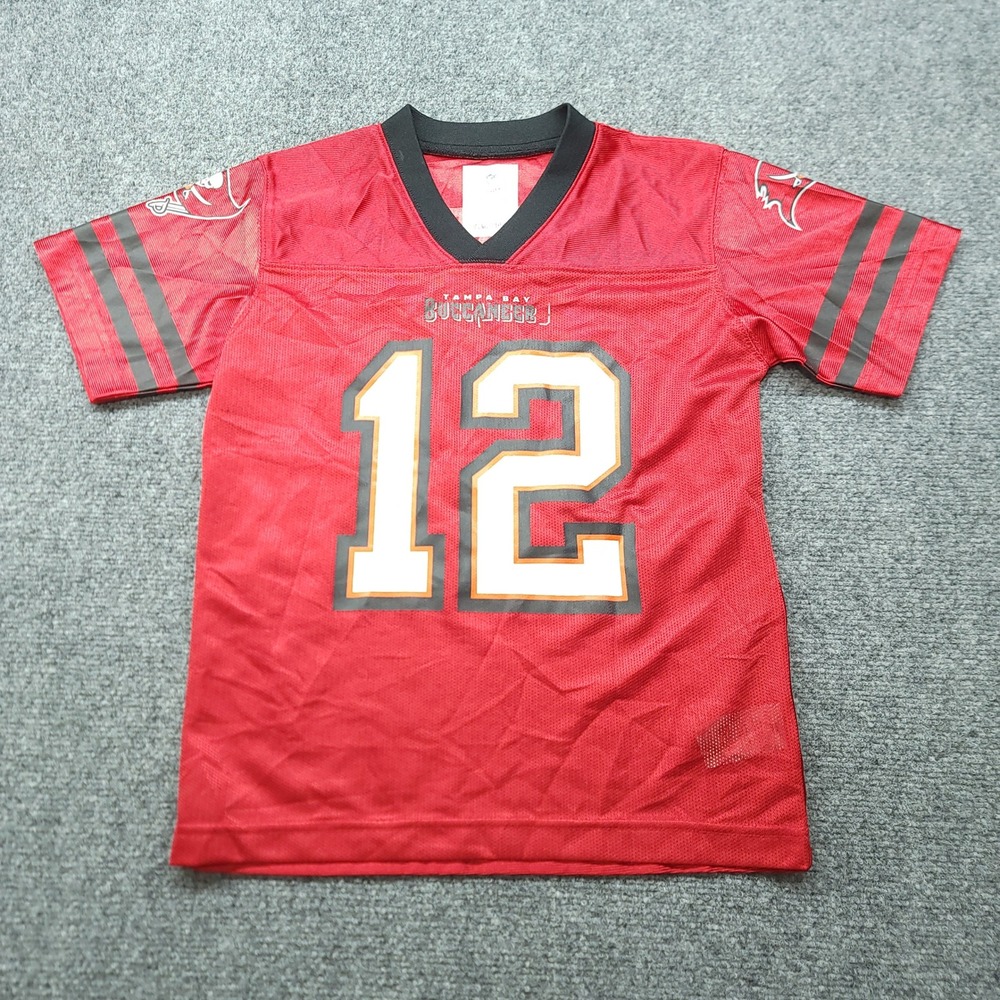 NFL Team Apparel Tom Brady Tampa Bay Buccaneers Youth Jersey Red Size M 8/10